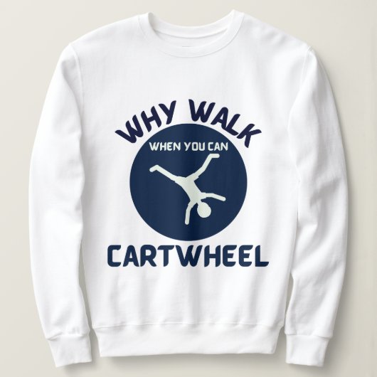 Fahrrad, warum gehen, wenn Sie das Auto blau Sweatshirt (Design vorne)