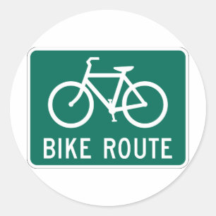 Fahrrad-Weg-Zeichen-Aufkleber Runder Aufkleber