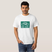Fahrrad-Weg-Zeichen T-Shirt (Vorne ganz)