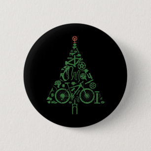 Fahrrad-Weihnachtsbaum für Radfahrer Rennräder Button