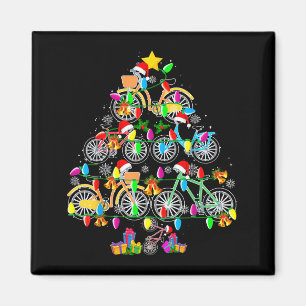 Fahrrad-Weihnachtsbaum Lustiger Santa Fahrradliebh Magnet