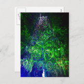 Fahrrad-Weihnachtsbaum-Postkarte Feiertagspostkarte (Vorne/Hinten)