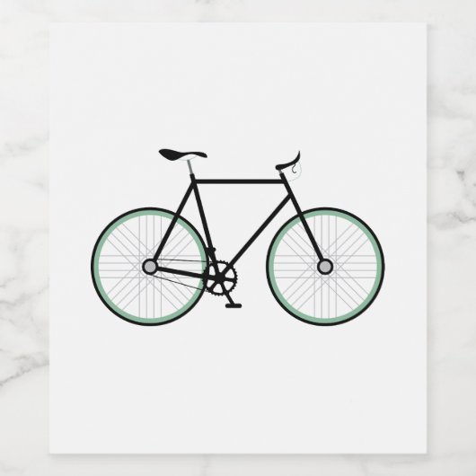 Fahrrad Weinetikett (Einzelnes Label)