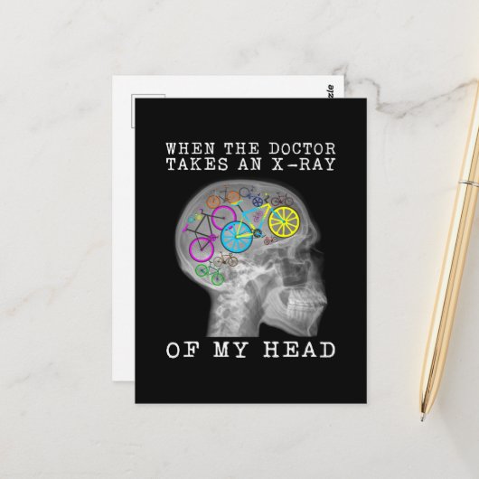 Fahrrad, wenn der Arzt eine Röntgenaufnahme meines Postkarte (Vorderseite/Rückseite Beispiel)