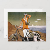 Fahrrad-Werbung, 1925 Postkarte (Vorne/Hinten)