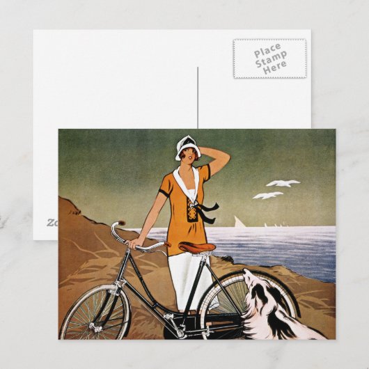 Fahrrad-Werbung, 1925 Postkarte (Vorne/Hinten)