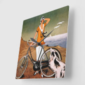 Fahrrad-Werbung, 1925 Quadratische Wanduhr (Winkel)