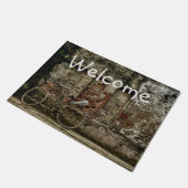 Fahrrad-Willkommen Fußmatte (Schrägansicht)