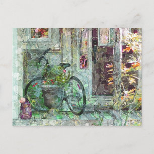 Fahrrad - Willkommen Zuhause Kunstpostkarte Postkarte