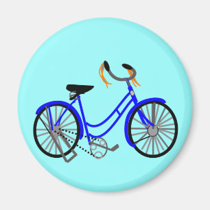 Fahrrad Zeichnend, Stil der 50er Jahre Magnet