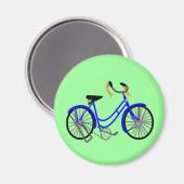Fahrrad Zeichnend, Stil der 50er Jahre Magnet (Vorderseite/Rückseite)