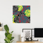 Fahrrad Zimmerdekoration Poster (Heimbüro)