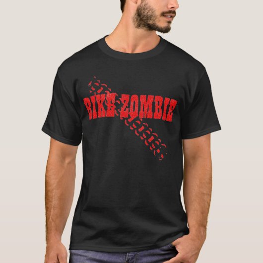 FAHRRAD-ZOMBIE-REIFEN-BAHN-ROT T-Shirt (Vorderseite)