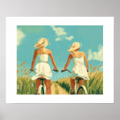 Fahrrad zum Strand Poster (Vorne)