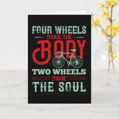 Fahrrad - Zwei Räder bewegen das Soul Karte (Gelbe Blume)