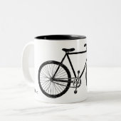 Fahrrad Zweifarbige Tasse (Vorderseite Links)