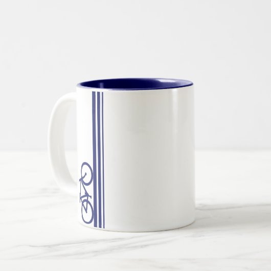 Fahrrad Zweifarbige Tasse (Vorderseite Links)