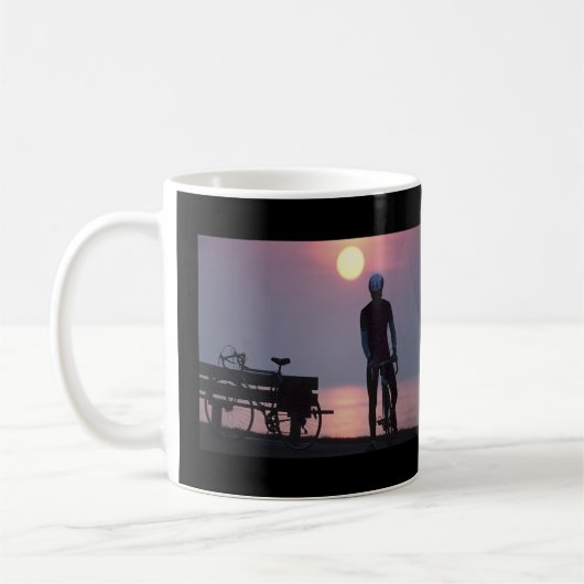 Fahrrad-Zyklus radfahrendes radfahrenquebec Kanada Kaffeetasse (Links)