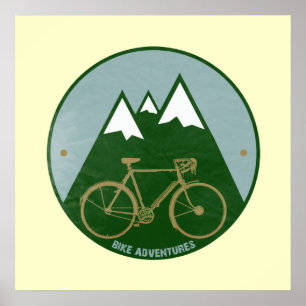 Fahrradabenteuer drucken für Wände Poster