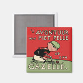 Fahrradabenteuer Piet Pelle Magnet (Vorderseite/Rückseite)