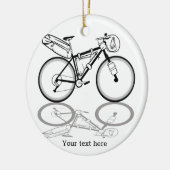 Fahrradableger Schwarz-Weiß Keramik Ornament (Links)