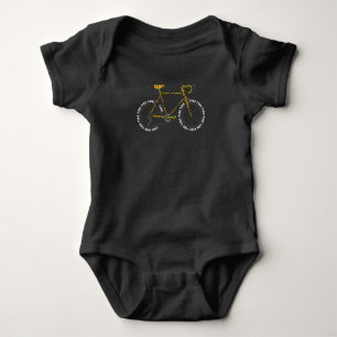 Fahrradanatomie    Cute Cycling ist Lebensgeschenk Baby Strampler