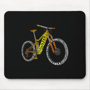 Fahrradanatomie Mountainbike MTB-Teile Lustiger Fa Mousepad