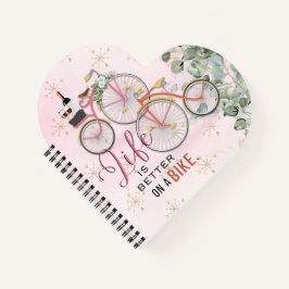 Fahrradangebot herzgeformt notizblock