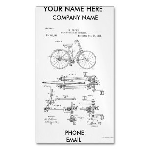 FAHRRADANTRIEBSGETRIEBE-PATENT 1893 MAGNETISCHE VISITENKARTE