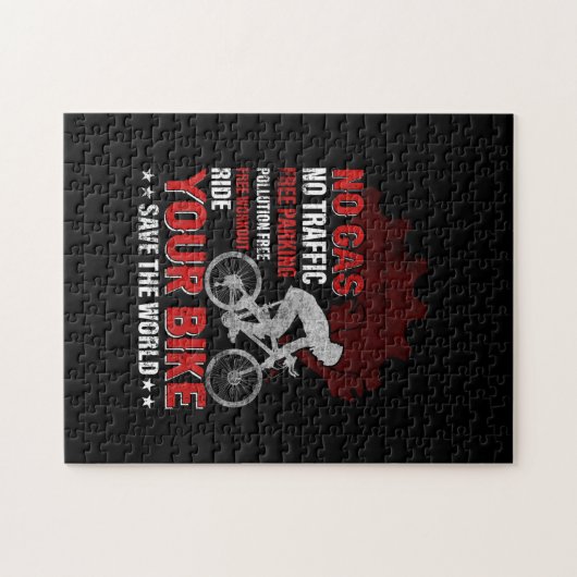 Fahrradart kein Gas kein Verkehr Puzzle (Horizontal)