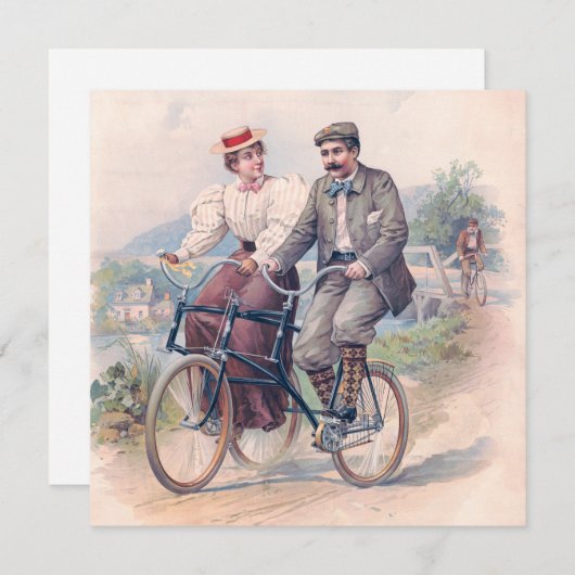 Fahrradausbau, 1896 einladung (Vorne/Hinten)