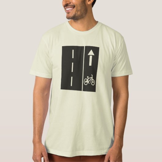 Fahrradbahn auf der Straße T-Shirt (Vorderseite)