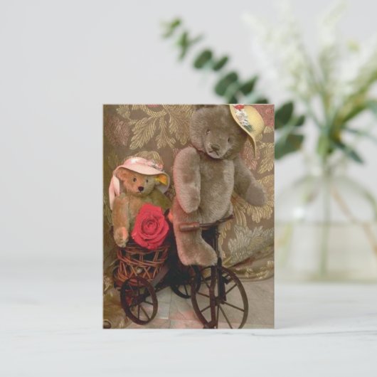 Fahrradbär Postkarte (Stehend Vorderseite)