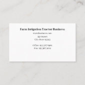 Fahrradbewässerungsfeld Visitenkarte (Rückseite)