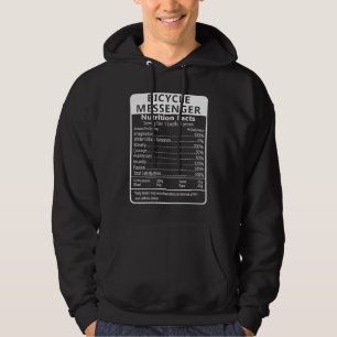 Fahrradbote Ernährungsfakten Sarkastisch Hoodie
