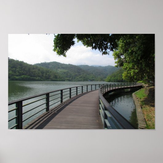 Fahrradbrücke Poster (Vorne)