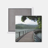 Fahrradbrücke über Wasser Magnet (Vorderseite/Rückseite)