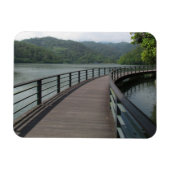 Fahrradbrücke über Wasser Magnet (Horizontal)