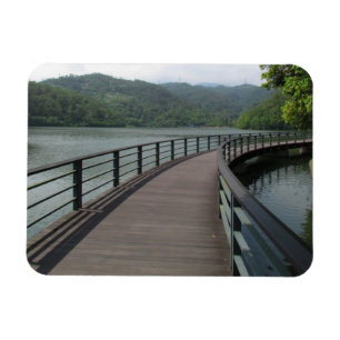 Fahrradbrücke über Wasser Magnet