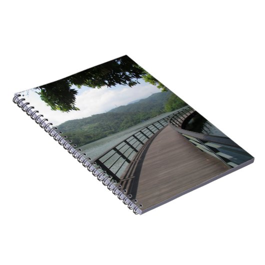 Fahrradbrücke über Wasser Notizblock (Rechte Seite)