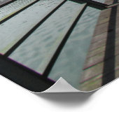 Fahrradbrücke über Wasser Poster (Ecke)