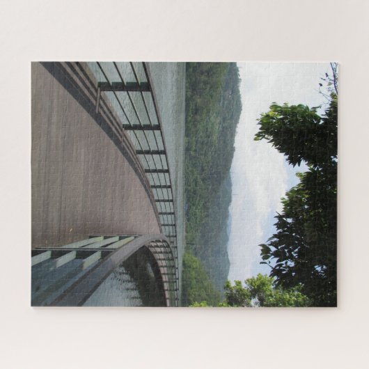 Fahrradbrücke über Wasser Puzzle (Horizontal)