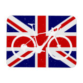 Fahrradenthusiast, Britische Flagge Magnet (Horizontal)