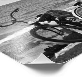 Fahrräder am Meer Fotodruck (Ecke)
