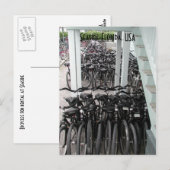 Fahrräder am Meer in Florida Postkarte (Vorne/Hinten)