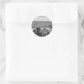 Fahrräder am Meer Runder Aufkleber (Tasche)