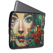 Fahrräder an der Graffiti-Wand Laptopschutzhülle (Vorne Rechts)