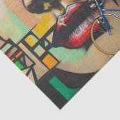 Fahrräder an der Graffiti-Wand Seidenpapier (Detail)