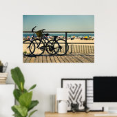 Fahrräder auf dem Boardwalk Poster (Heimbüro)