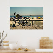 Fahrräder auf dem Boardwalk Poster (Küche)